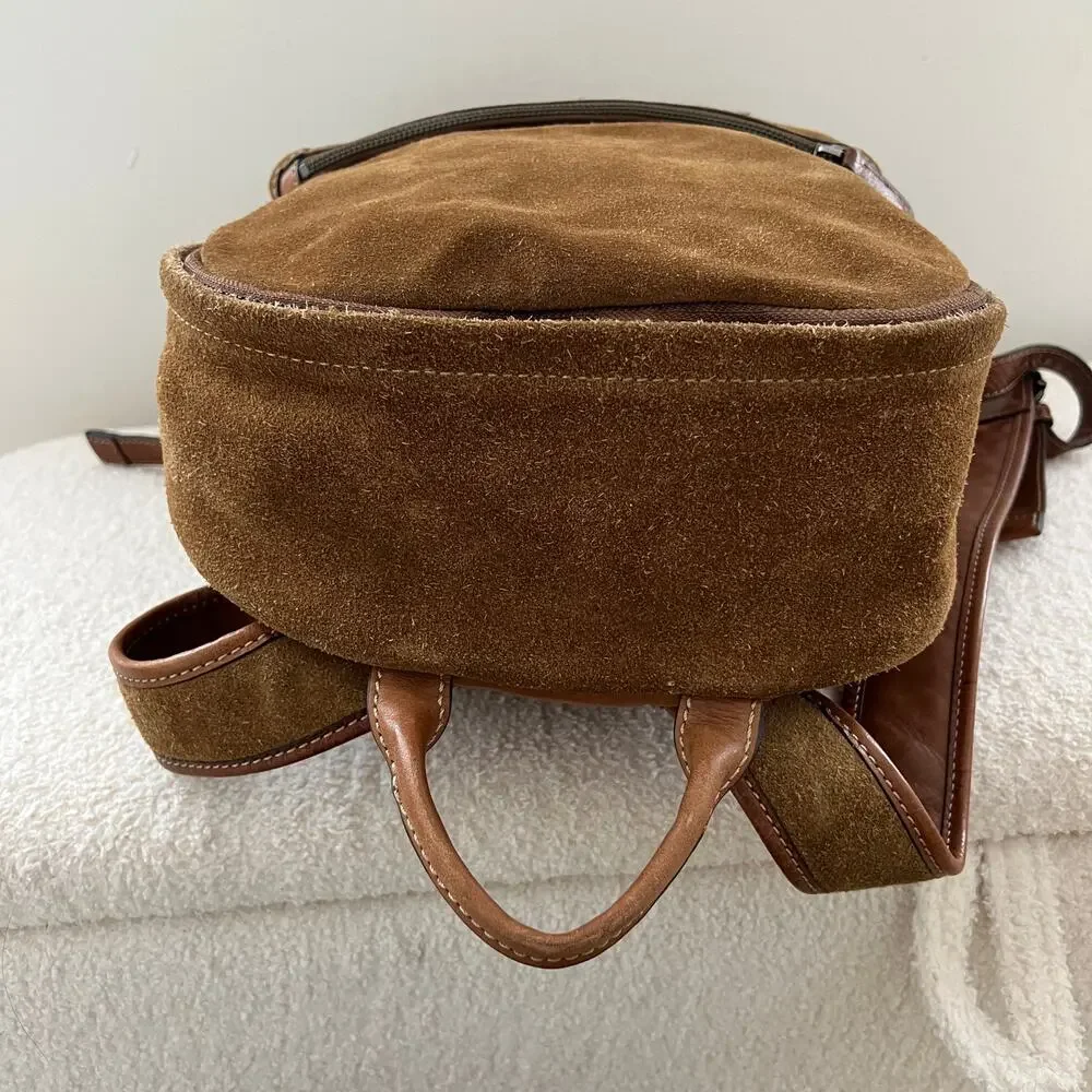 FRYE Chris Suede Leather Backpack Sand